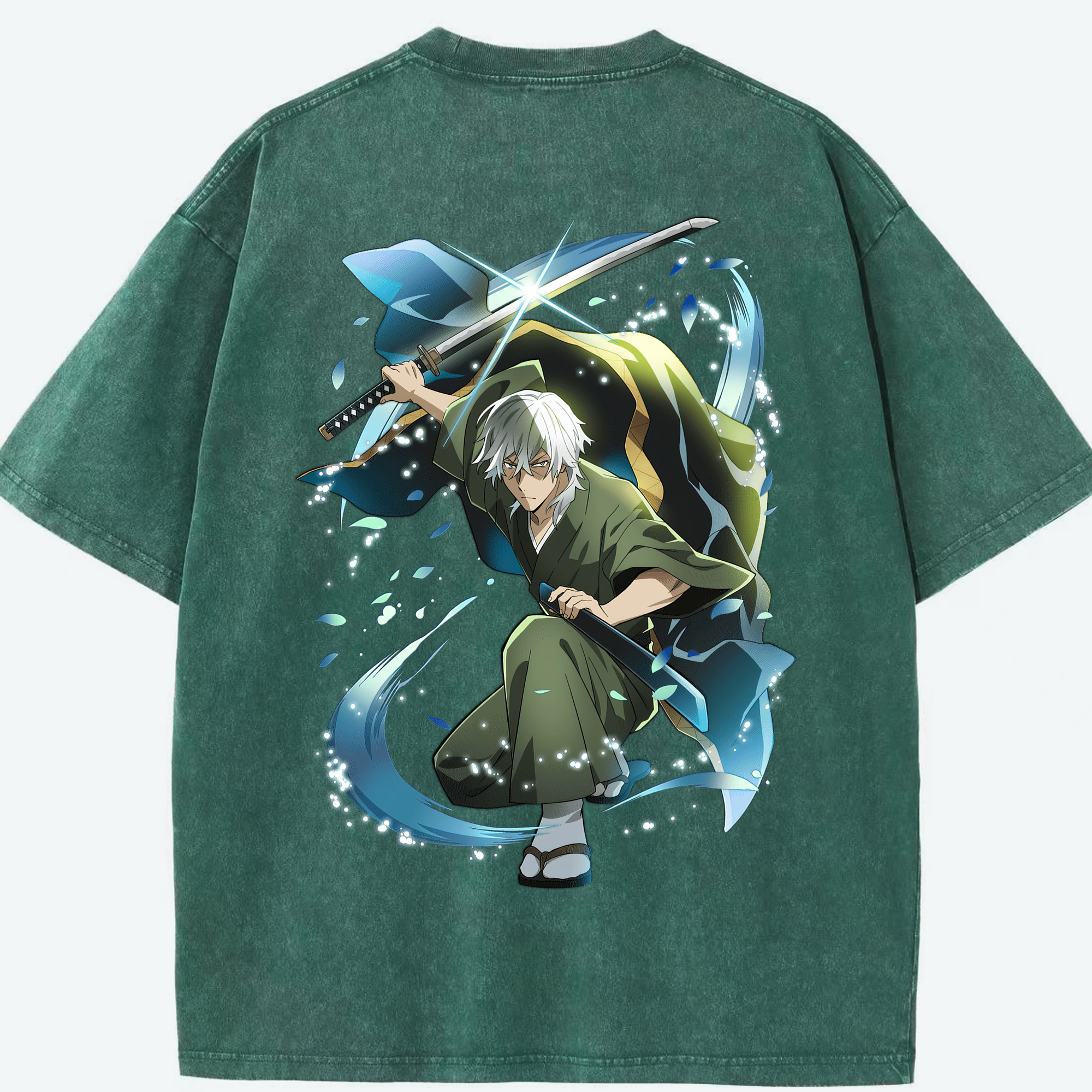 （画像用） 文豪ストレイドッグス Bungo Stray Dogs 綿100% ヴィンテージ風 半袖Tシャツ（背面プリント）